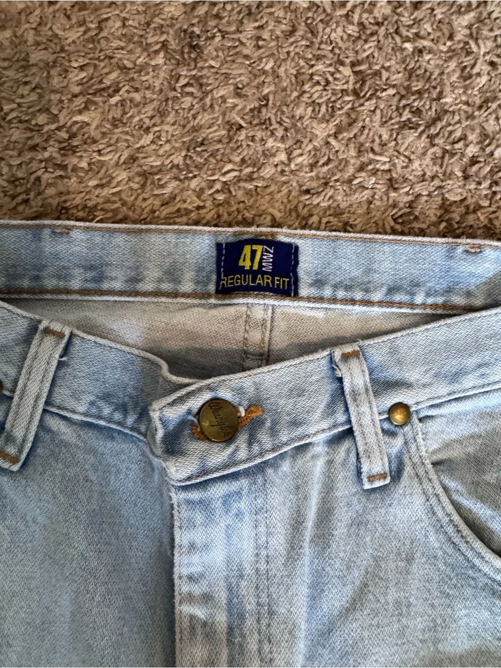WRANGLER 47MWZ regular fit Light Blue Men’s Jeans - Classic Straight Fit 32x32